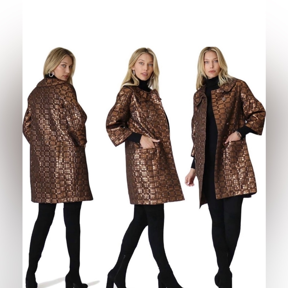 Vertigo Paris Metallic Brown  Coat jacket